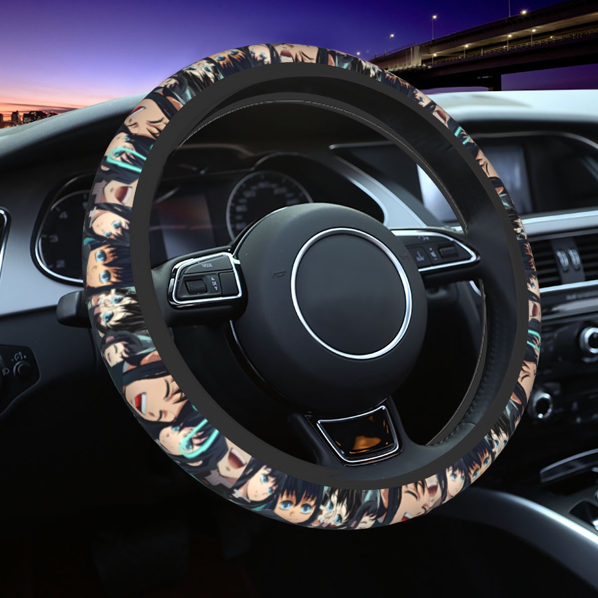 Car Accessories Japanese - Muichiro Demon S-Slayer Steering Wheel Cover