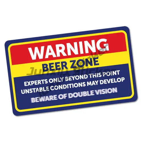 Warning Beer Zone Sticker and  - Car Accessories Zone recension och pris
